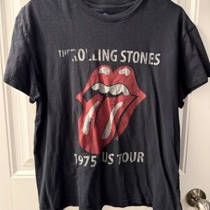 The Rolling Stones Black and Red Short Sleeve Tee